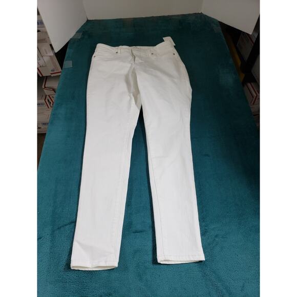 Jessica Simpson Jeans Size 8 Women White Stretch Pants Mid Rise Skinny NWT - Picture 1 of 16
